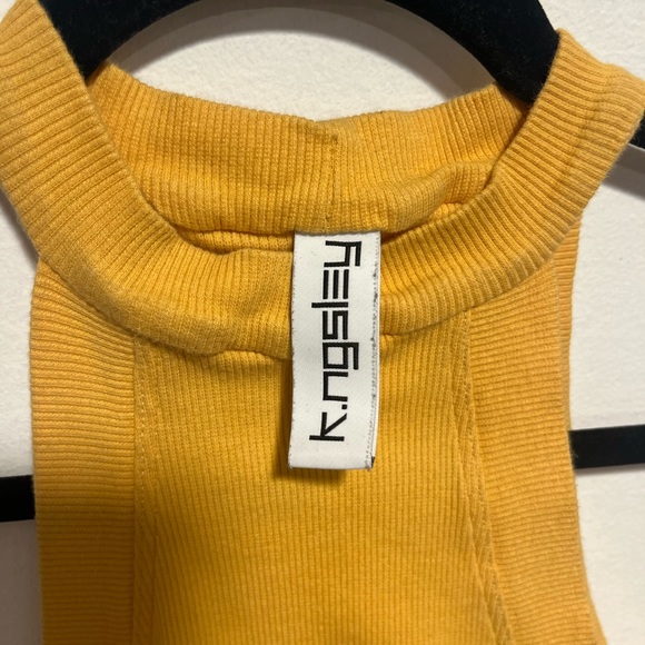K.NGSLEY Ocre “Race Her” Ribbed Halter Tank - Picture 7 of 9